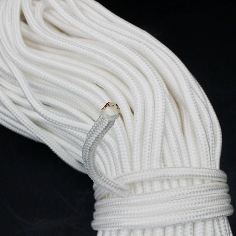White high -strength nylon woven rope is not easy to wear abrasion -resistant pull -out cotton rope tent rope bundle rope tag rope