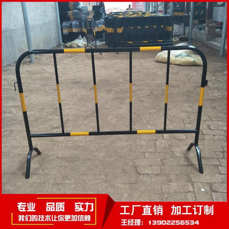 现货黑黄移动铁马护栏 施工隔离栏 工地临时防护栏铁马 现货直销