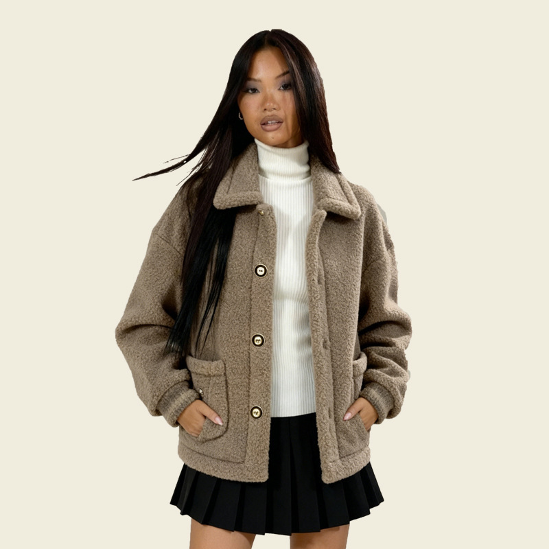 New Autumn and Winter Thickened Lamb Wool Faux Fur Coat for Mothers, Mid-Length Faux Fur Coat, Cross-Border Women's Clothing
