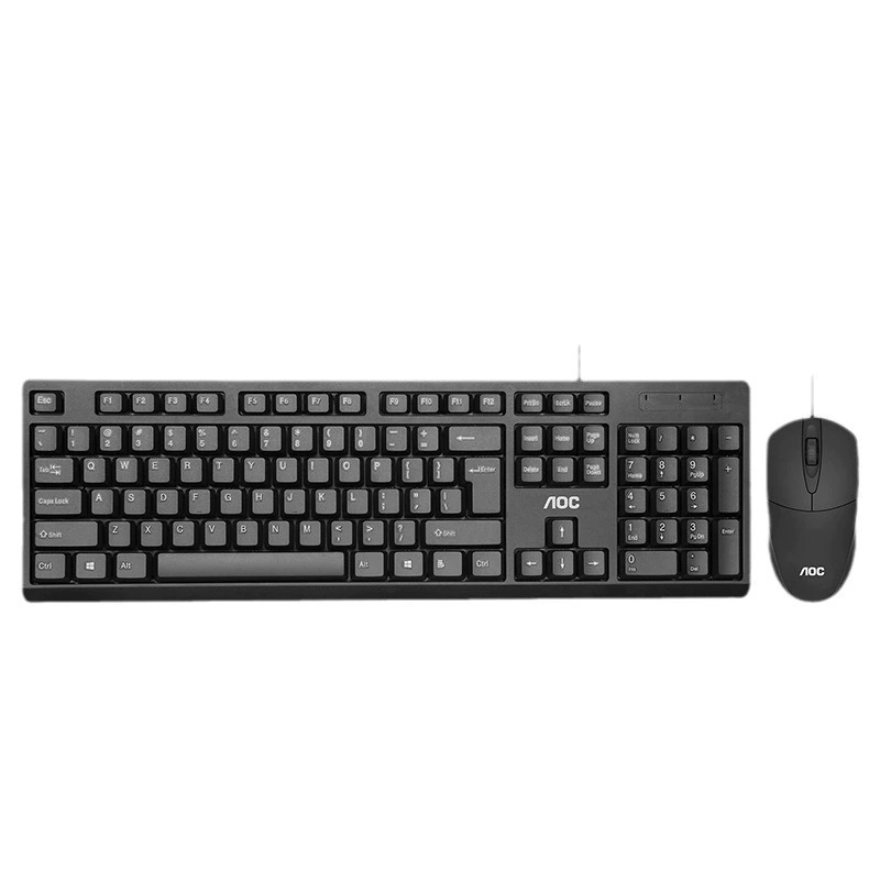 AOC KM160 проводная клавиатура мышь комплект домашний офисный блок покупка USB ключ и мышь аксессуары оптом