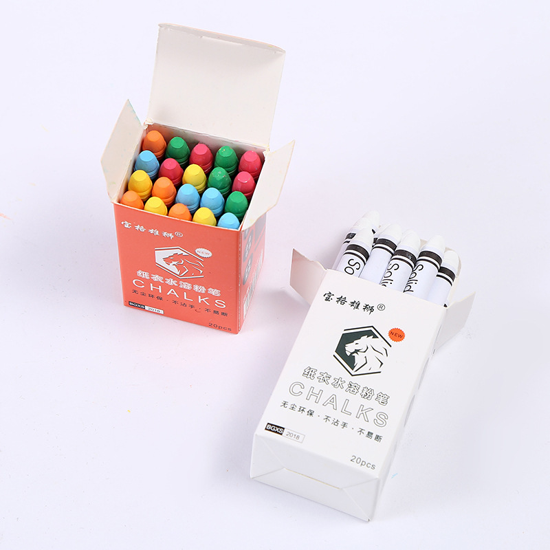Factory wholesale water soluble green board teaching dust-free chalk painting erasable solid chalk bold graffiti pen