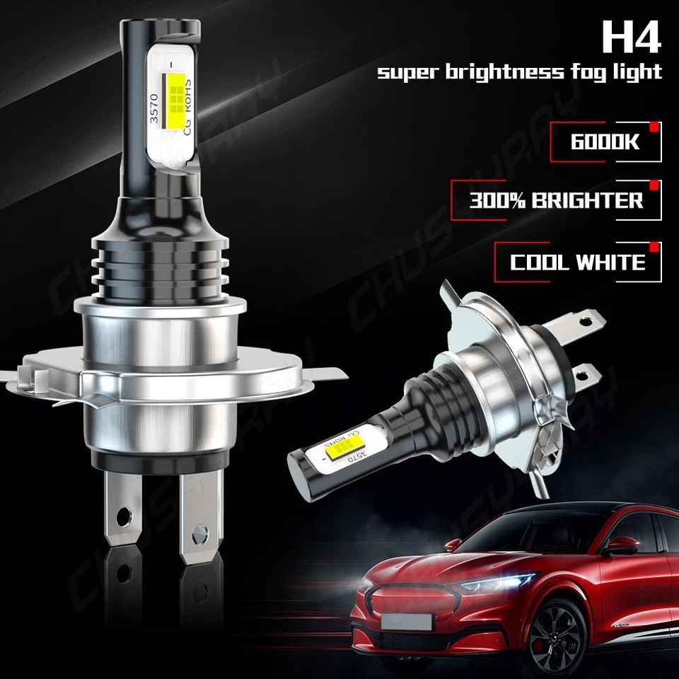 Faros de automóvil LED H4 80W 3570 2LED Niebla 80W Faros de motocicleta CSP Luz blanca
