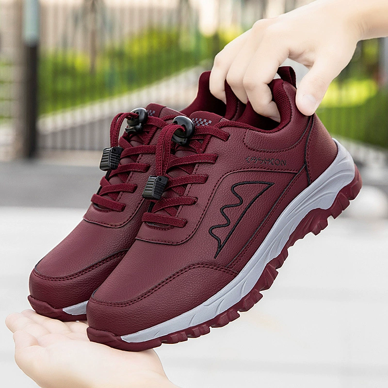 Обувь для пожилых людей мужской осенний и зимний новый официальный сайт бренда водонепроницаемая кожа спортивная противоскользящая мягкая подошва