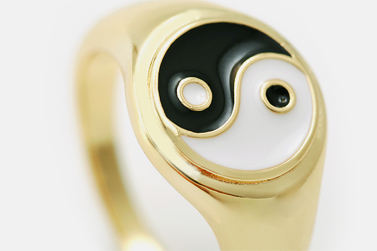 Wholesale Neue Einfache Kupfer Vergoldete Tropfende Ölohrringe Ring Nihaojewelry display picture 11