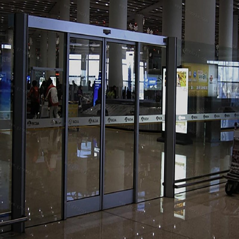 杭州厂家测量安装铝型材电动门 调光玻璃自动感应门电动弧形门