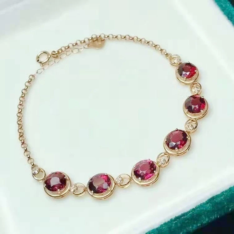 Charlotte tilbury, golden organic stone inlay, jewelry, red bracelet pomegranate, 18 carat, pink gold, wholesale
