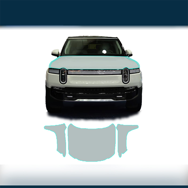 Rivian – Rivian R1S Car paint protective film - rivian-r1s-21-24-hood-front-fender-tpu-protection-film-tpu-75mil-lubrizol