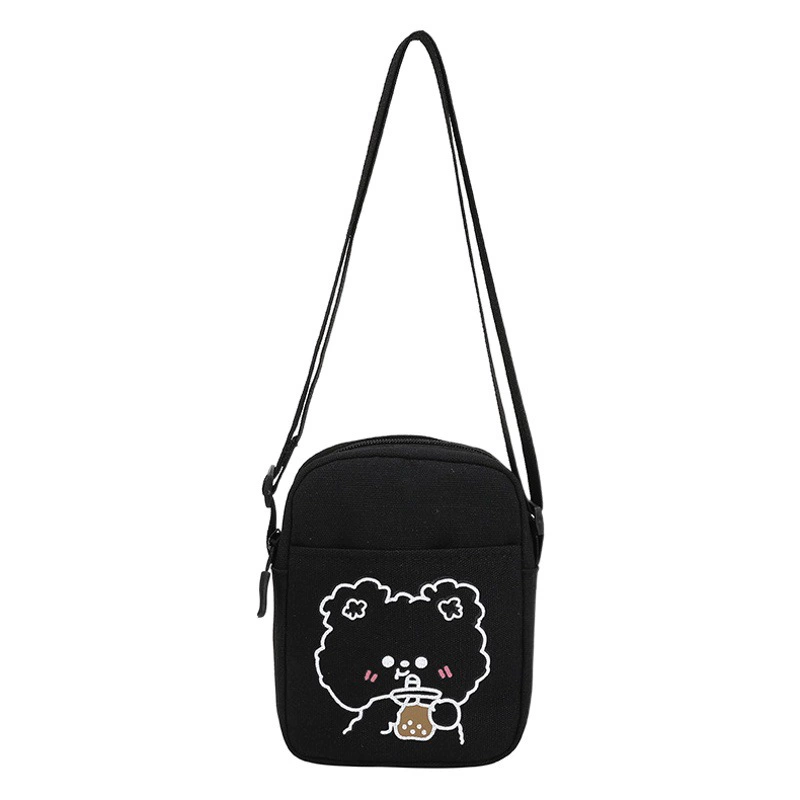 Оптовая милая маленькая сумка через плечо для женщин 2023 Новая модная свежая девушка-студентка универсальная Холщовая Сумка для мобильного телефона