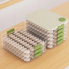 食品グレードの餃子収納ボックス大容量積み重ね可能な家庭用冷凍庫冷蔵庫餃子ボックス卵収納ボックス卸売