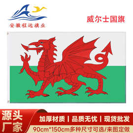 90*150cm威尔士国旗现货批发 3*5Ft涤纶旗子厂家 Wales旗帜批发