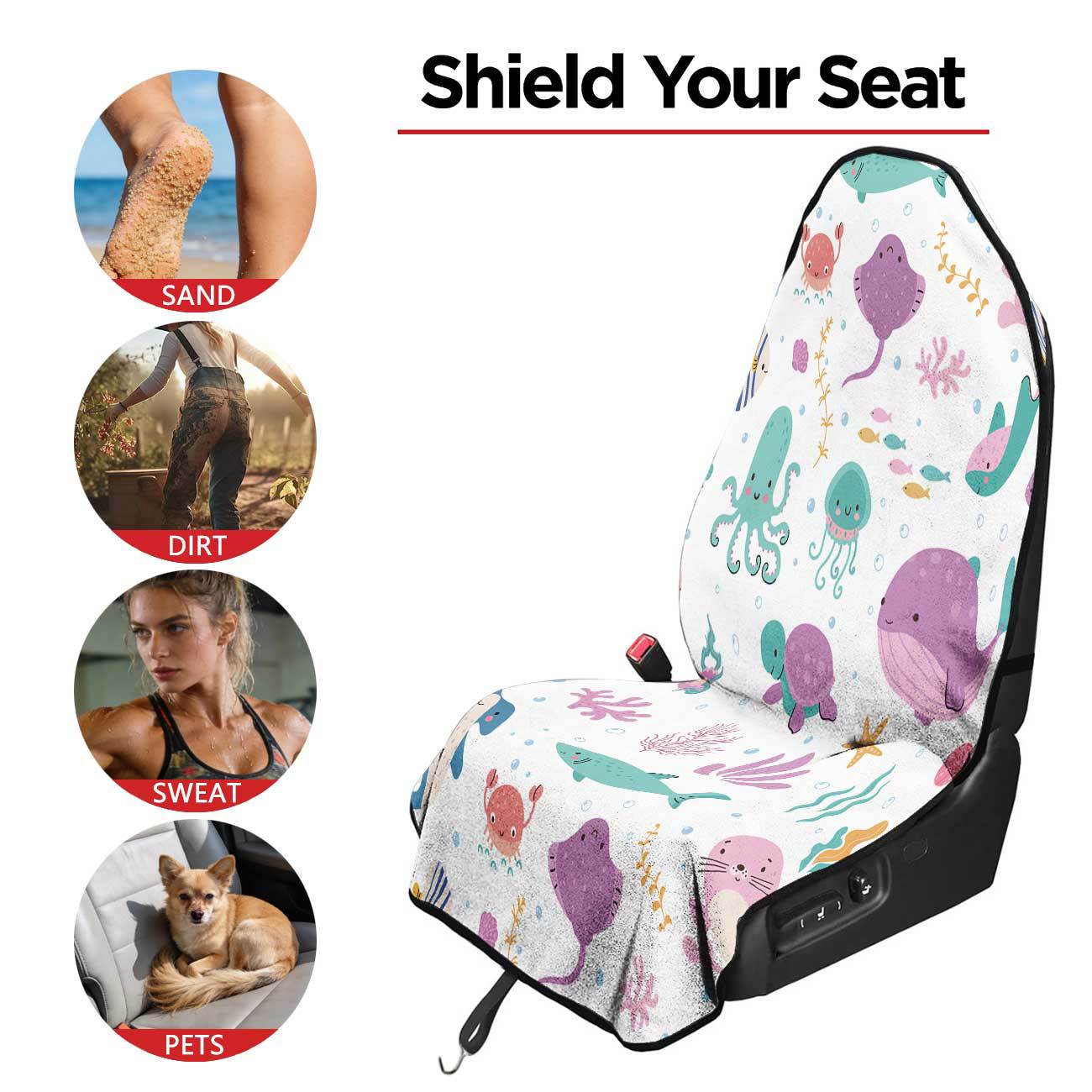 Marine seat towel cover front seat protector suitable for gym and exercise, universal for all seasons and car use