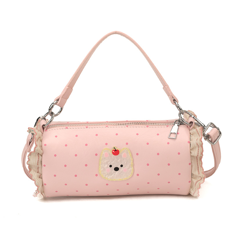 Dolce encaje bolso de niña, bolso de almohada de cachorro encantador, nuevo bolso de cambio para niños