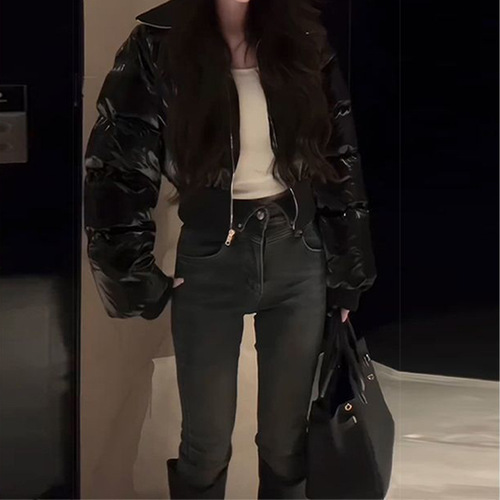 Chic Short-Sleeve Cotton Coat Women's Baguette Coat Now Popular Hot Sale Winter New Slimming Cotton Coat Women's Jacket