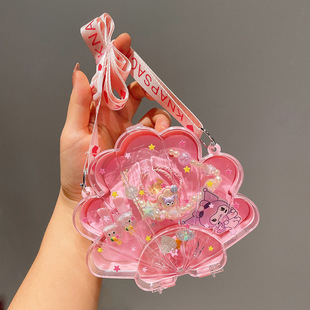 Children's shell backpack jewelry gift set 3-7 little girl cartoon necklace ring hair accessories combination hand gift