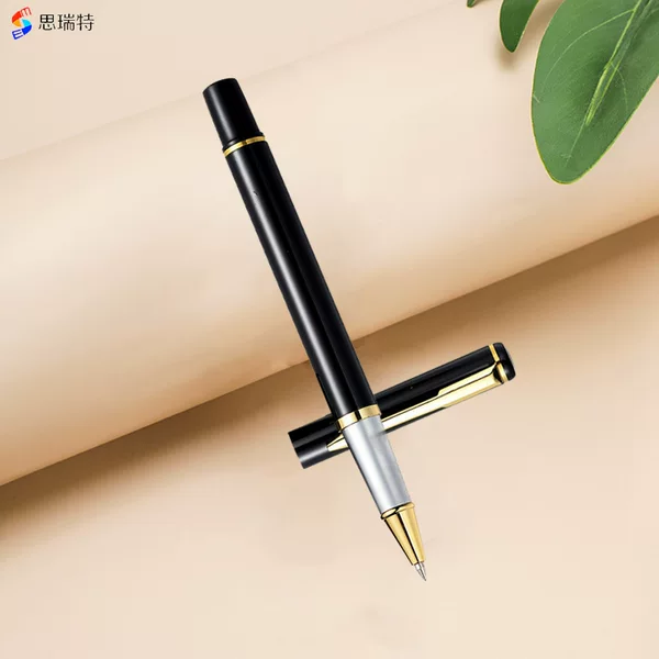 Stainless steel gel pen signature pen metal rod lettering Bank welfare gift advertising logo printing pen
