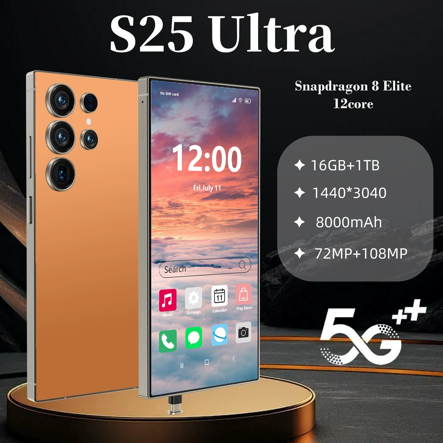 Умные часы, элитный мобильный телефон, 4G, 6.8 дюйма, Android, 64ГБ, (Кросс-бордерная торговля)