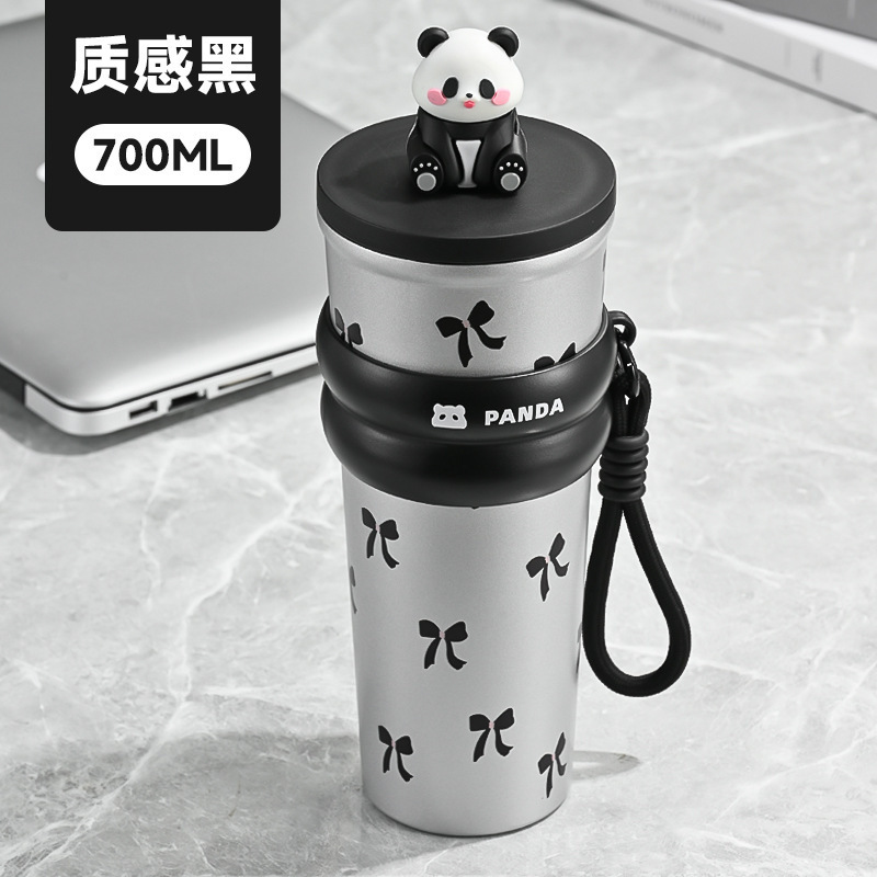 可爱公仔~高颜值不锈钢保温杯大容量316车载可爱印花保冷吸管杯|undefined