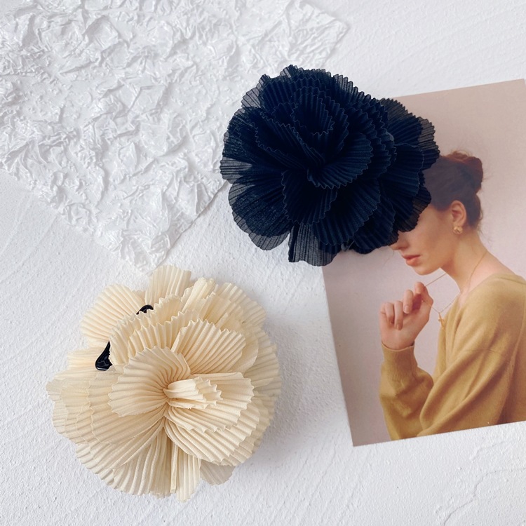 Korean style folds flower resin hairpinpicture2