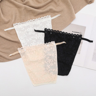 One-piece Double-layer Lace Tube-top Chest Covering Anti-light Artifact Wrap Chest Women's Inner Basing Chest Cloth Chest Thin Underwear