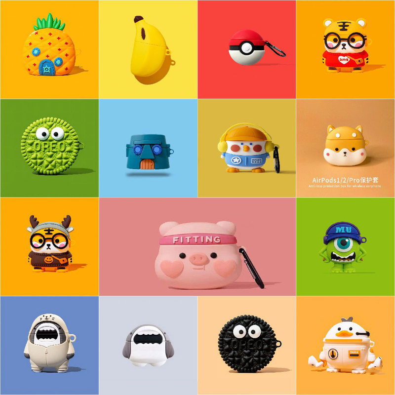 Suitable for airpods3 protective case 1/2/Pro Apple Bluetooth wireless earphone case cartoon silicone earphone case