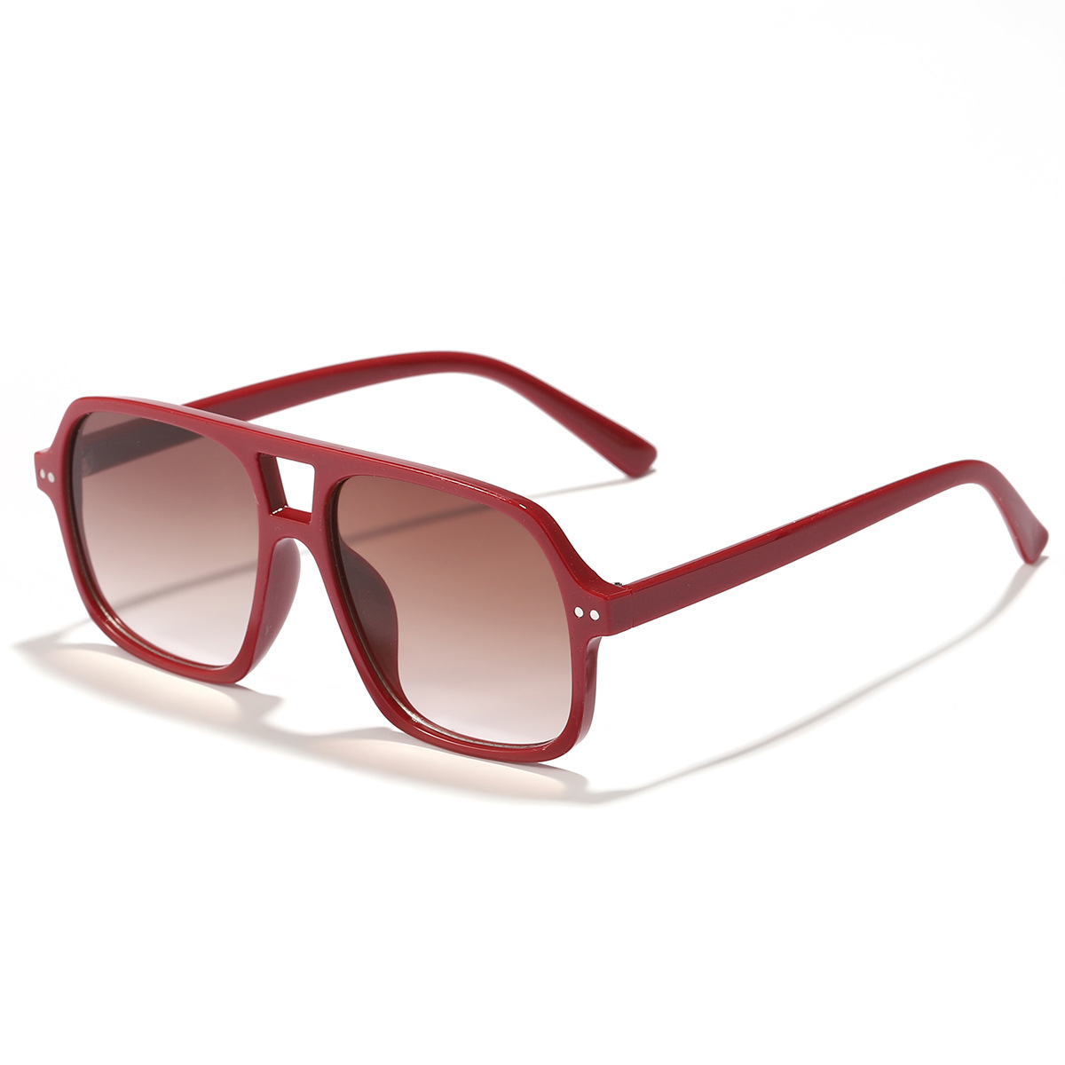 Europa y América transfronteriza nuevas gafas de moda retro doble haz gafas de sol a prueba de sol personalidad marco grande Internet celebridad gafas de sol 98090