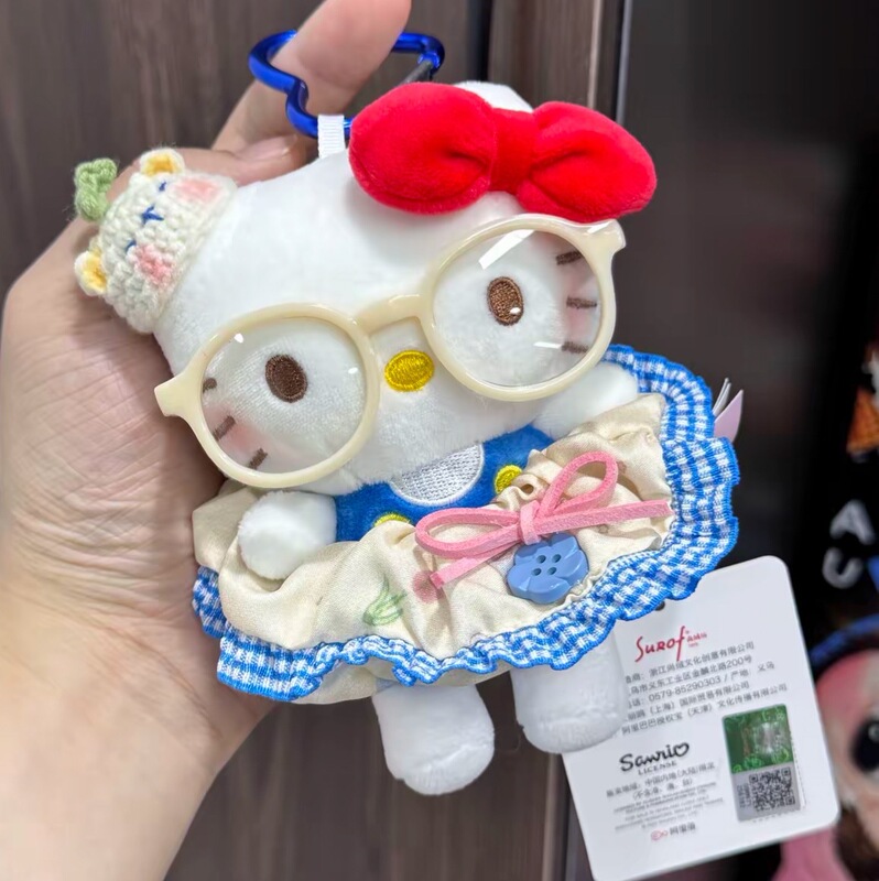正版经典KT凯蒂猫背包包挂件卡通可爱hellokitty钥匙扣毛绒玩偶女|undefined