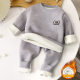 Children's Thermal Underwear suit Winter New Baby fleece-lined Thickened Boys' Underwear Girls' Autumn Clothes and Trousers Children's Clothing
