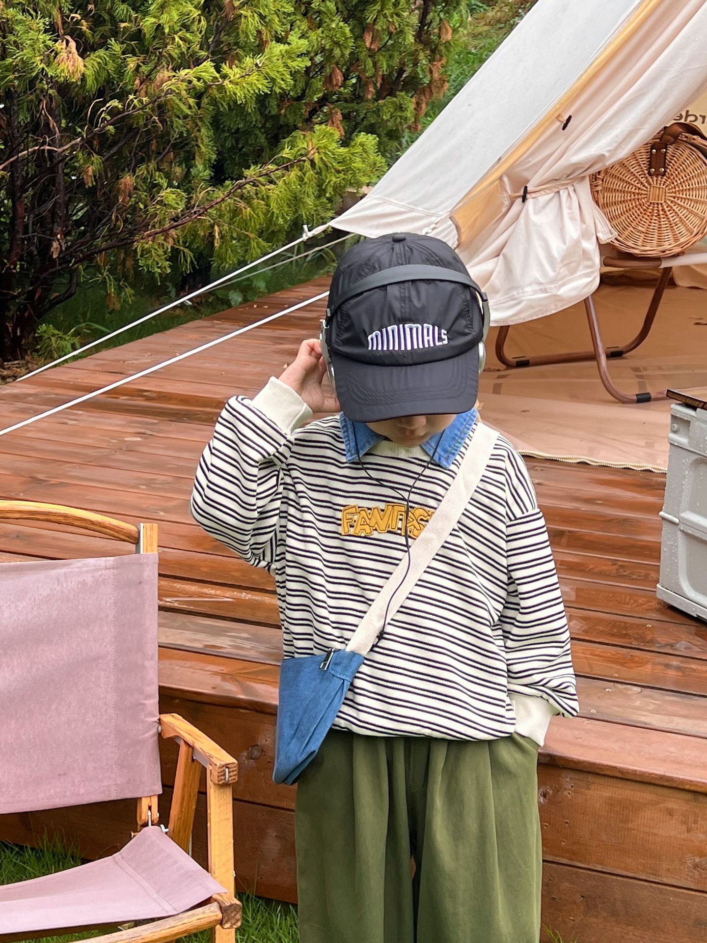 Felpa con cappuccio per bambini 2023 Bangcheng Autunno Ragazzi A Righe Cowboy Collo Con Cappuccio Bambino Casual Top C0213_voghion.com