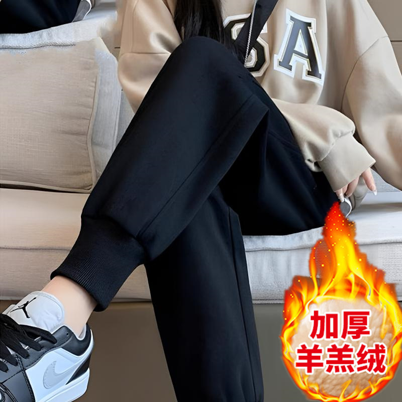 솔리드 컬러 셰르파 팬츠