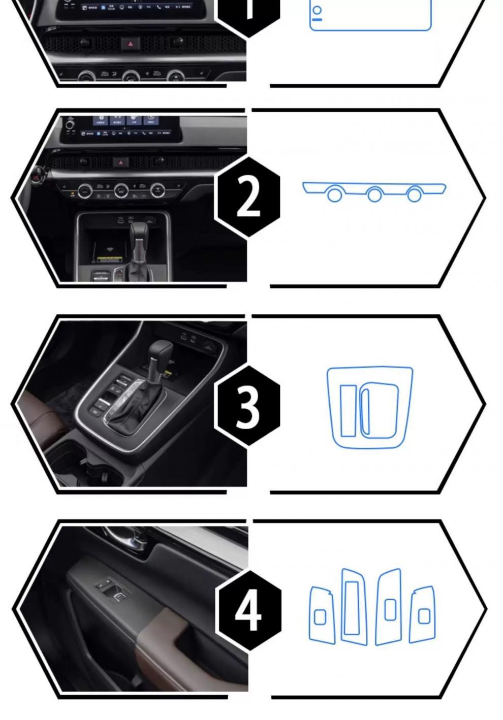 Suitable for the New Honda Crv Interior Protective Film, Headlight Film, Central Control Navigation Screen, Gear Shift Decoration, Automotive Supplies Tpu