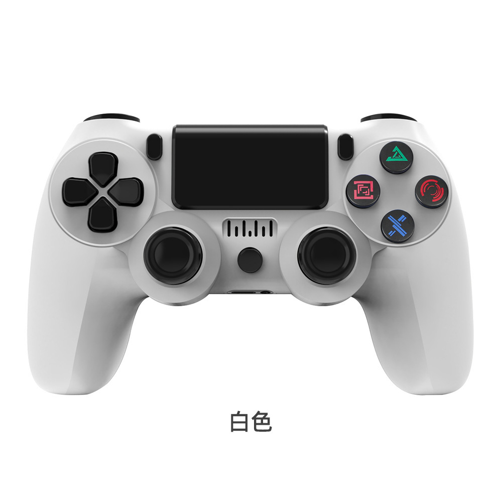 Modelo privado transfronterizo P4 consola de juegos Bluetooth maneja con giroscopio de barra de luz P4 inalámbrico Bluetooth PC control de juegos