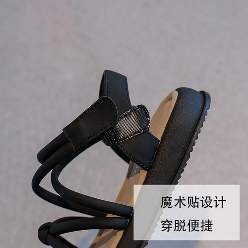 Best-selling children's sandals 2025 summer girls ultra-soft bottom princess shoes for big children anti-slip beach shoes for girls