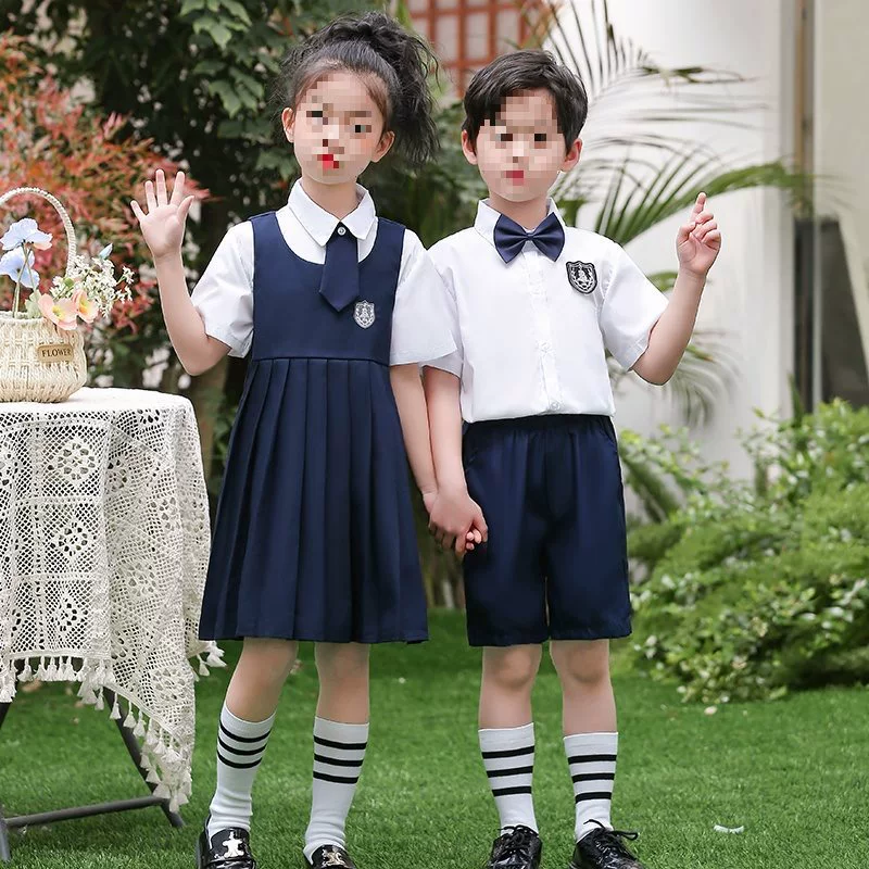 Children's summer clothing for kindergarten, set for students, uniform, suit