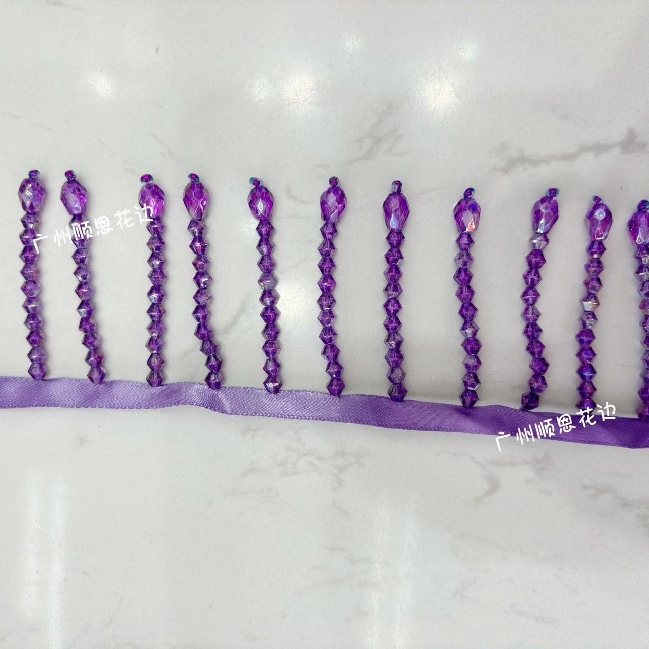 다크 퍼플 10 크리스탈 비즈