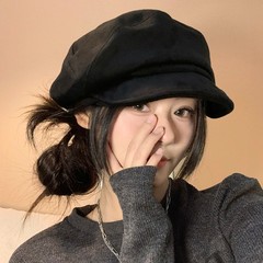 帽子の女性秋冬の新型アメリカのレトロなスエードのベレー帽