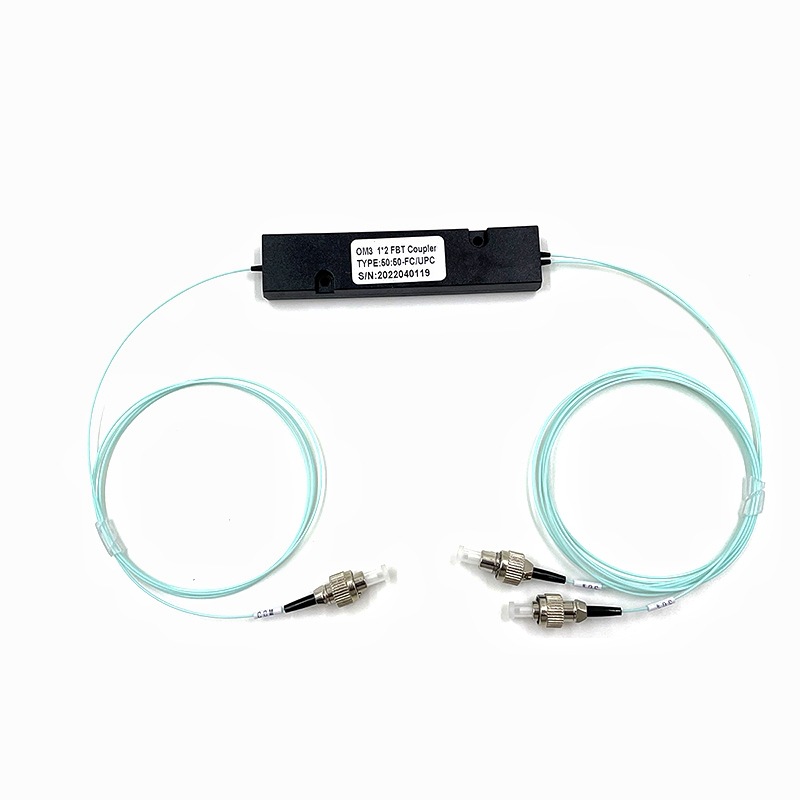 1分2 OM3 拉锥盒式光分路器 50:50分光比 ST/FC/SC/LC 光纤分光器