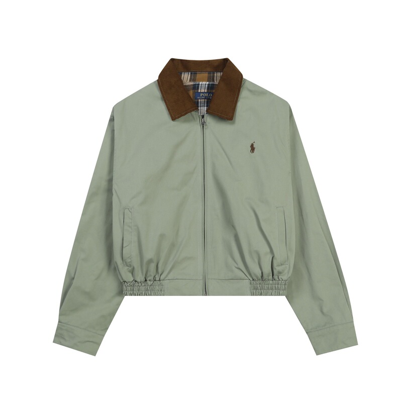 Correct Version Original Label Rl Ralph Lauren Embroidered Reversible Harrington Jacket with Turn-Down Collar for Men and Women Correct Version Original Label Rl Ralph Lauren Embroidered Reversible Harrington Jacket with Turn-Down Collar for Men and Women