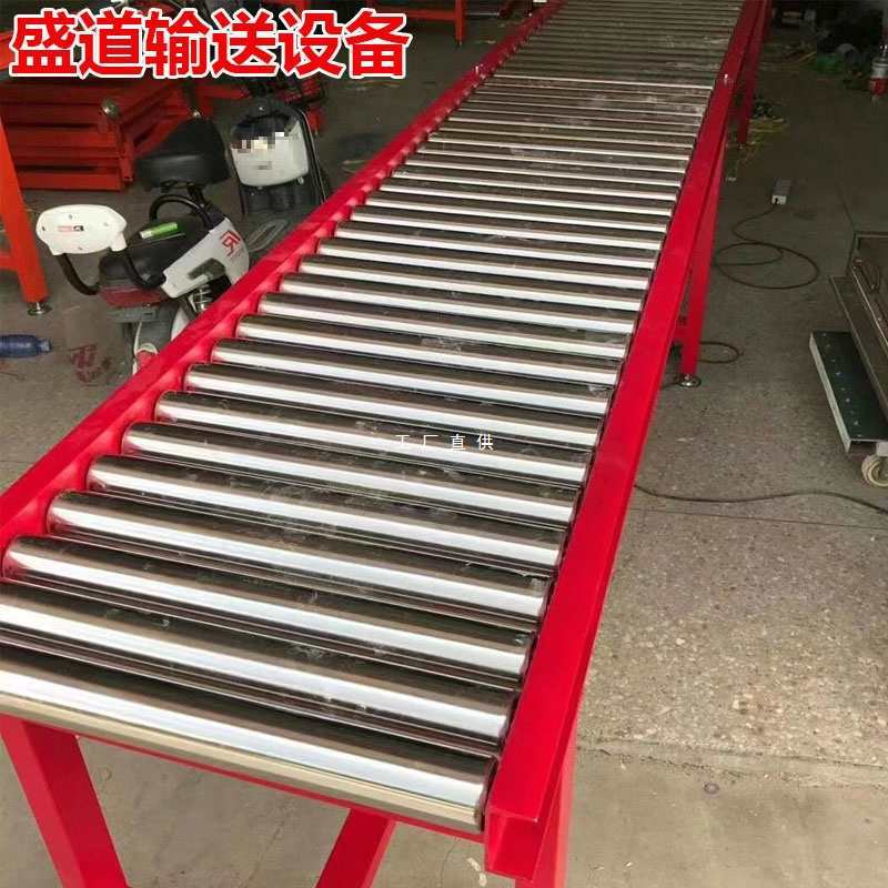 无动力滚筒输送机装车卸货动力地滚线家具厂托辊传送带滚筒输送机