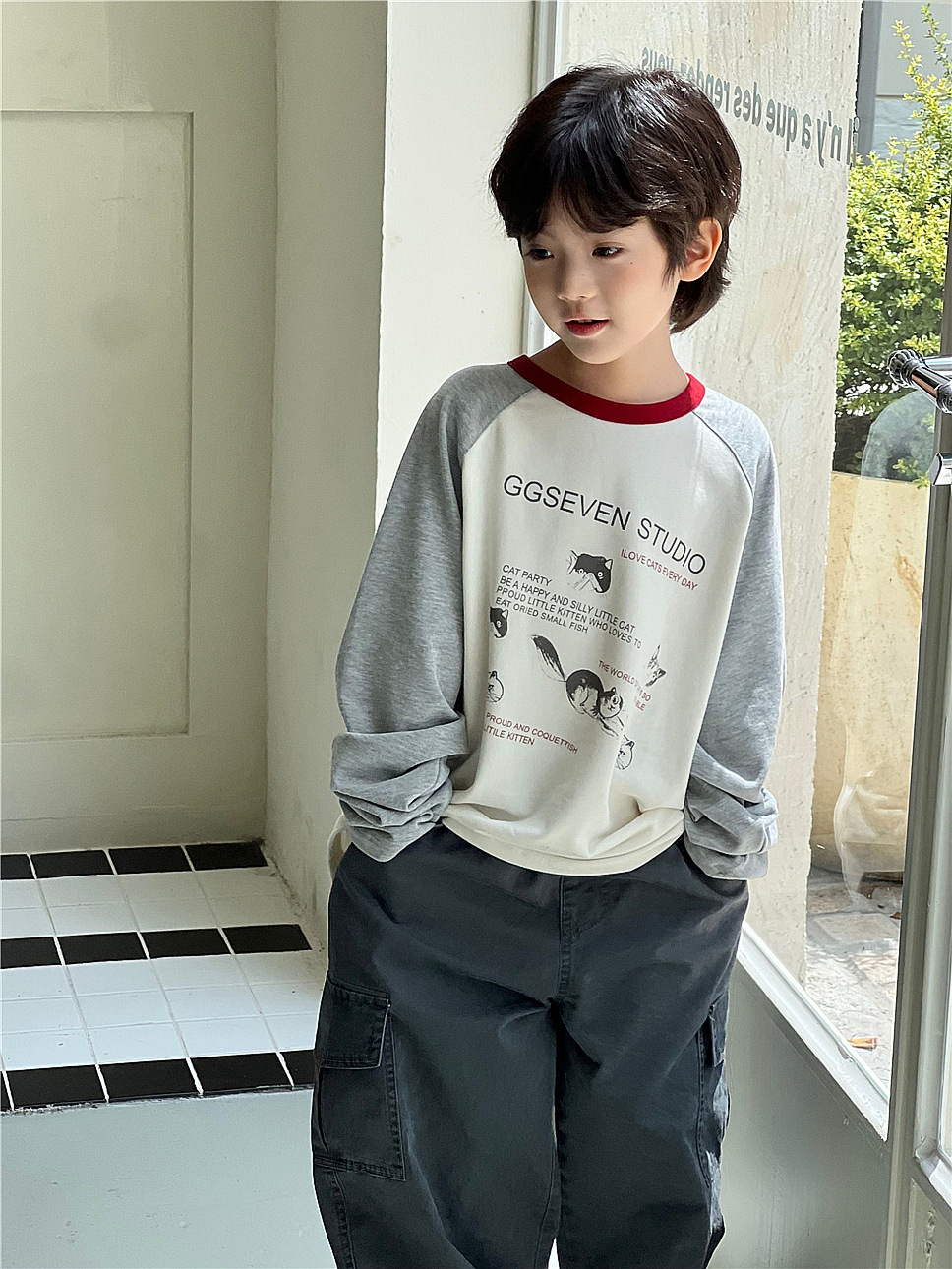 Autumn children's soft base body-friendly long-sleeve for men and…