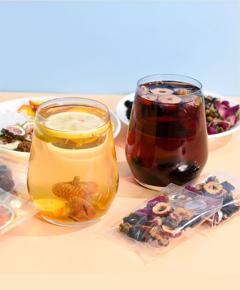 Mulberry Rose Morning C Evening A Herbal Tea Set 300g Blended Flower Tea for Daily Wellness Brewing in use