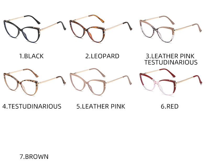 45g Weight Full Frame Glasses Structure Glasses Classification Ac Lens Material Cat Eye Glasses Style Daily Occasion Gradient Color, Solid Color, Leopard Pattern All Seasons Season Women's Gender Hip-Hop Style Hip-Hop Gradient Color Solid Color Leopard Ac Cat Eye Full Frame Optical Glasses 3