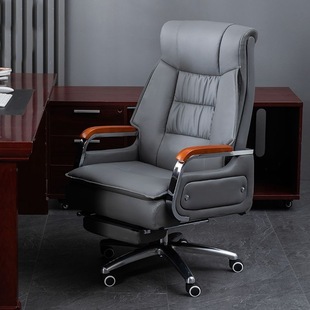 Genuine Leather First-Layer Cowhide Boss Chair, High-End Executive Chair, Business Computer Chair, Large Office Backrest Chair, Reclining Chair