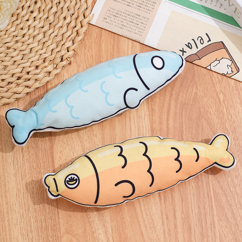 Juguetes transfronterizos para gatos Papel de sonido Pescado de menta para gatos Juguetes de peluche para mascotas