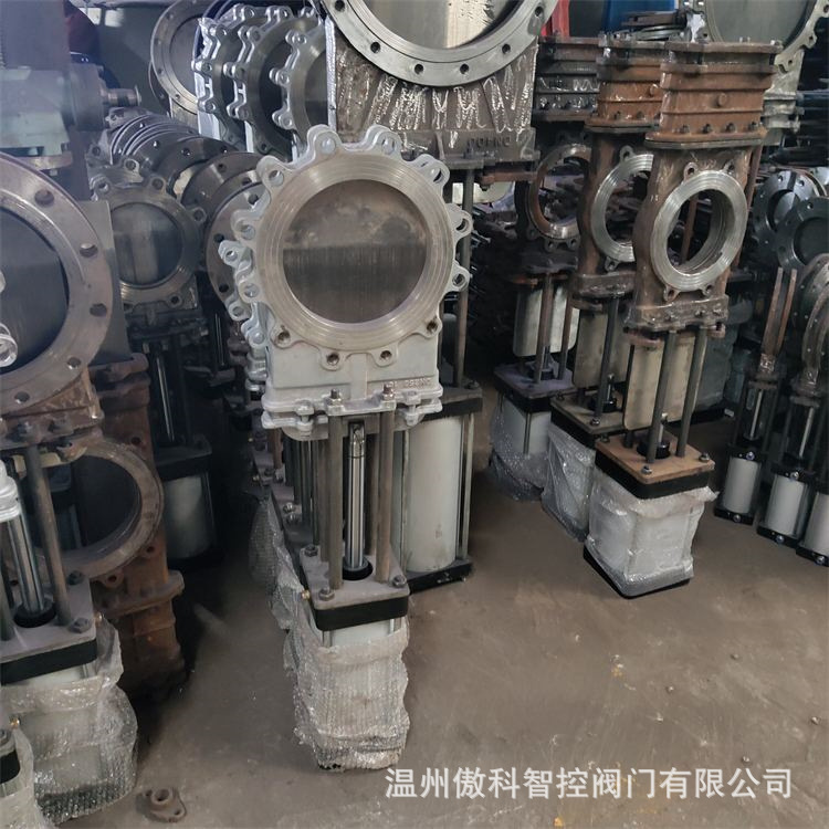 气动硬密封刀型闸阀 气动刀阀 PZ673H-10P 对夹式气动浆闸阀
