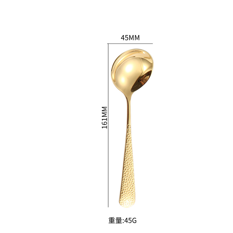 304 acero inoxidable red cuchara roja cuchara de tela martillo nuevo cuchara casera cuchara de comedor dulce sandía cuchara de cocina de cabeza redonda cuchara