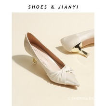 高跟鞋女细跟5CM设计感小众2025秋季新款尖头浅口配裙子温柔单鞋