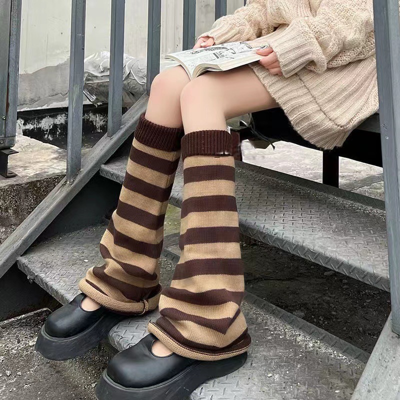 Women'S Japanese Style Solid Color Acrylic Rib-Knit Over The Knee Socks 1 Set display picture 3