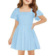 T 50360 Hepburn Style Square Neck Midi Dress �ձ�������ȹ