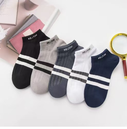 Calcetines de verano para hombres, calcetines deportivas de sudor, antiolor, calcetines de barco, calcetines invisibles para hombres, calcetines