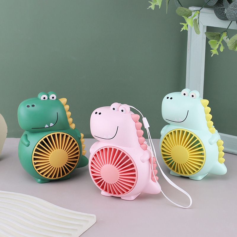 Mini-Ventilator mit Dinosaurier-Motiv, USB-aufladbar, leise und tragbar – ideal für Studentenwohnheime und mehr! Neue grenzüberschreitende Aktivitäten und Unterhaltung_voghion.com
